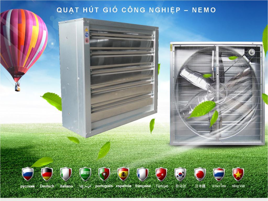 Quạt hút gió trang trại - Quạt Thông Gió NEMO - Công Ty TNHH Công Nghệ Và Sáng Tạo NEMO Việt Nam